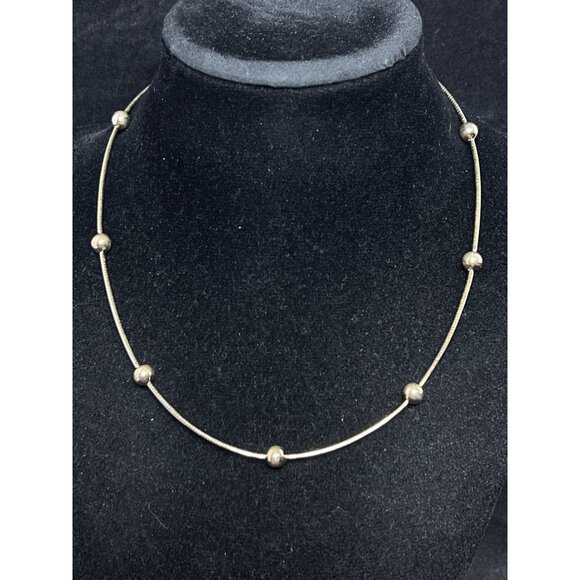 Vintage Milor Italy Sterling Silver Snake Chain Necklace Signed (4252) - Picture 2 of 5